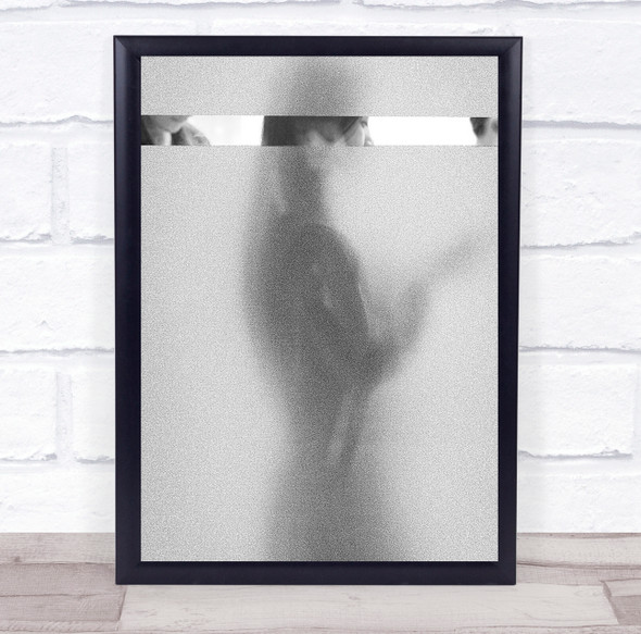 Mood Woman Line Glass Shadow Eye Black & White Black White High Key Print