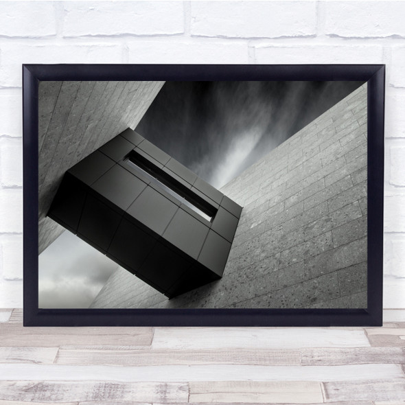 Museum Tongeren Architecture Black & White Concrete Passage Belgium Print