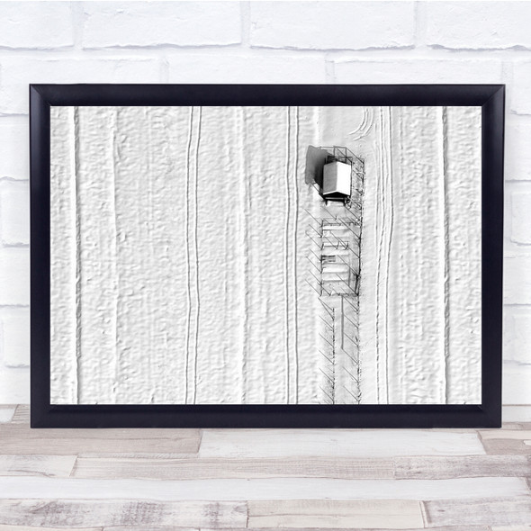 Aerial Above Landscape Snow Winter Cold Frost Frozen Field Wall Art Print