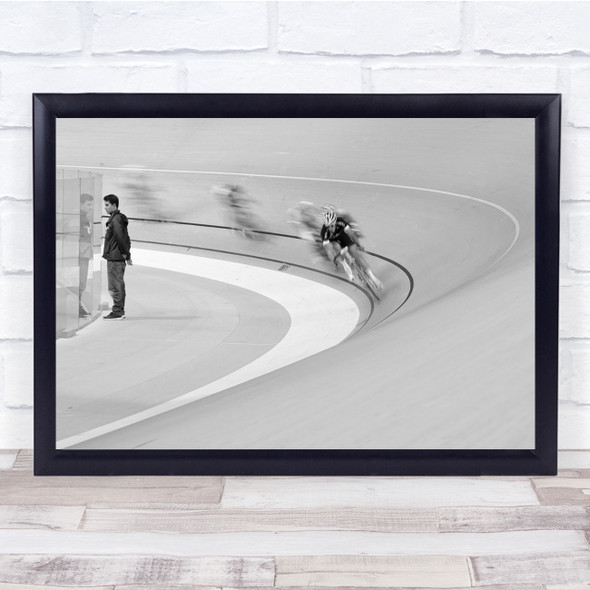 Bike Action Sport People Motion Speed Fast Lap Competition Wall Art Print