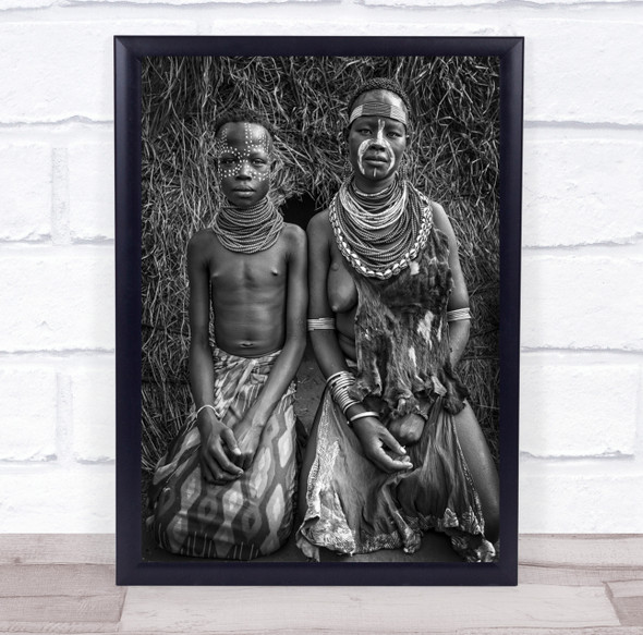 Karo Tribe Ethiopia Girls Documentary Tribal Ethnic Native Wall Art Print