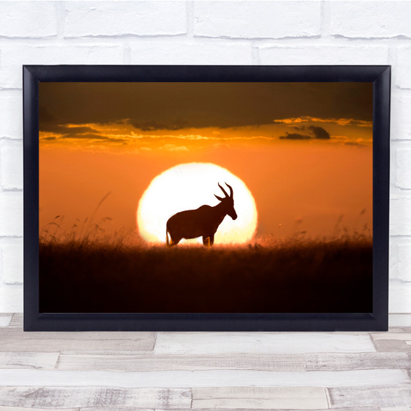 Landscape Africa Safari Masai Mara Antelope Animals Nature Wall Art Print