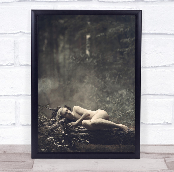 Man Male Conceptual Forest Nude Fog Mist Narrative Emotive Wall Art Print