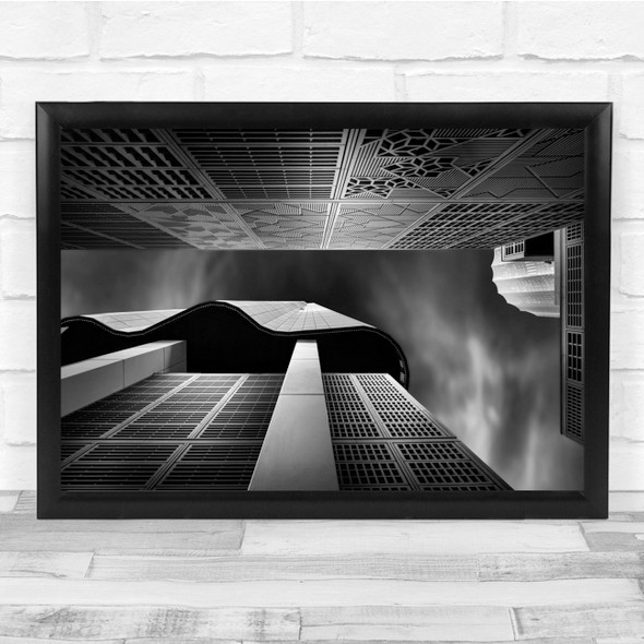 Perspective Architecture Wall Black & White Abstract Tower Wall Art Print