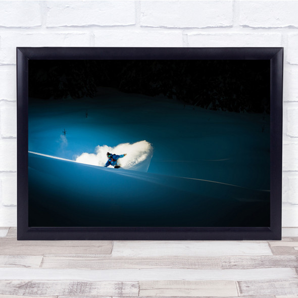 Ski Skiing Tourski Snowboard Snowboarding Winter Cold Alps Wall Art Print