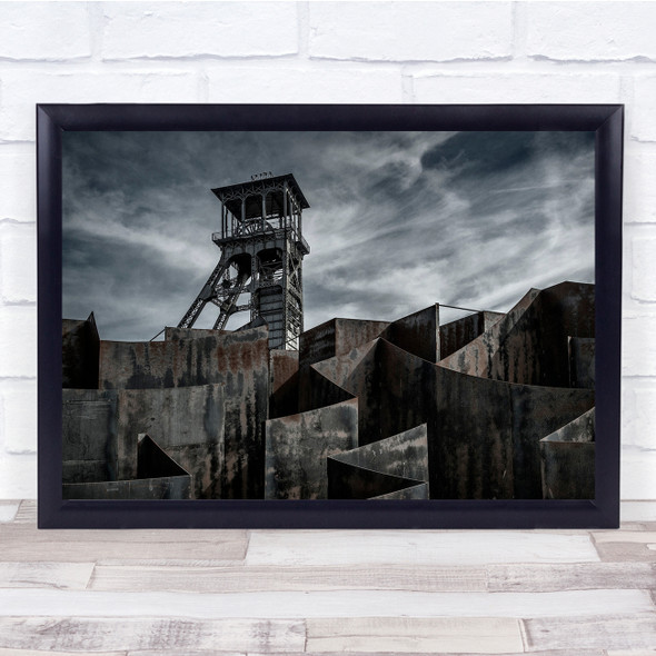 Tower Industry Industrial Rust Rusty Metal Shapes Geometry Wall Art Print