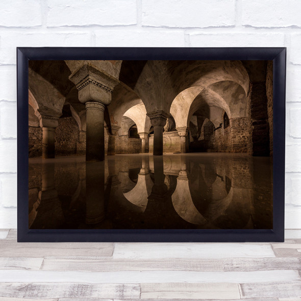 Venice Chapel Flood Water Mirror Reflection Vaulting Vault Wall Art Print