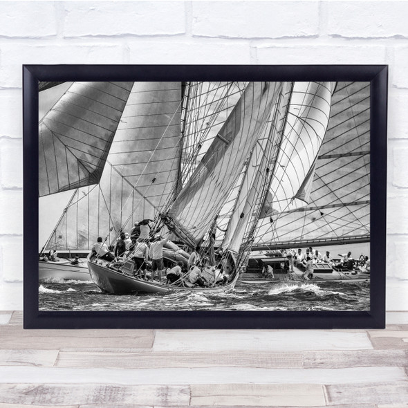 Antibes Yacht Race Moonbeam Sailing Sails Sailboat Marine Wall Art Print