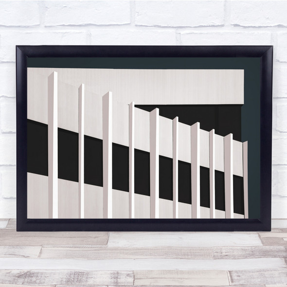 Architecture Abstract Shapes White Black Hvmaart Shutters Wall Art Print