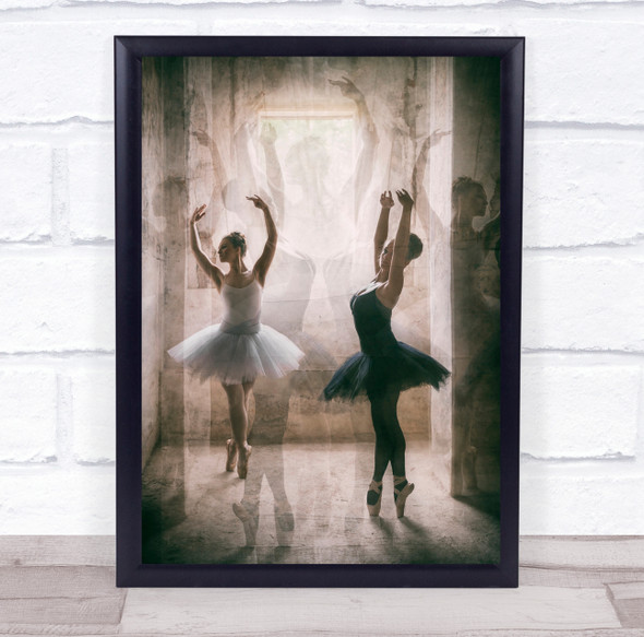 Ballet Model Girl Dance Training Abandoned Light Graceful Wall Art Print