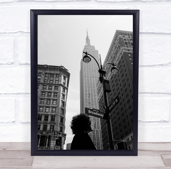 Broadway Street Skyscraper New York United States America Wall Art Print