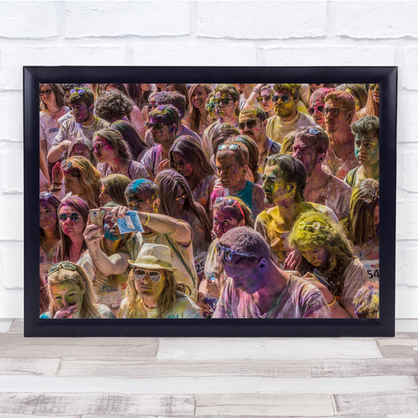 Colors Colours Street People Colourful Colourful Festival Wall Art Print