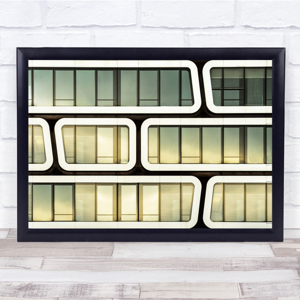 Facade Shapes Geometry Wall Architecture Abstract Windows Wall Art Print