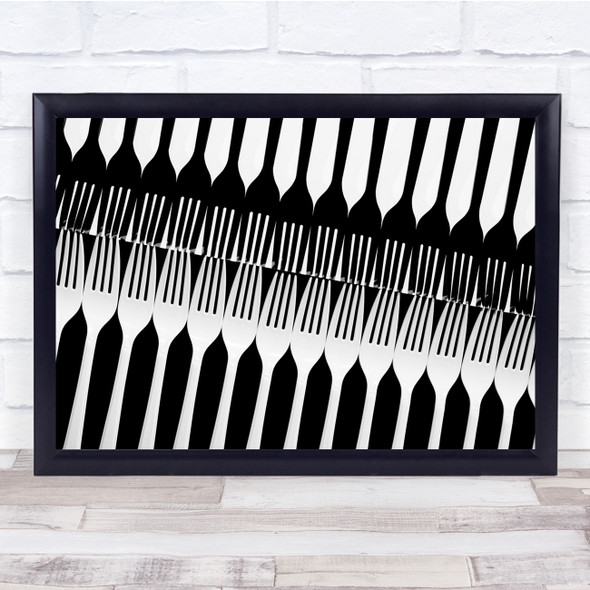 Forks Conceptual Fork Graphic Pattern Repetition Opposite Wall Art Print