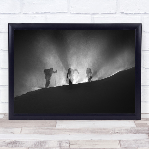 Hiking Norway Backcountry Skiing Winter Whiteout Blizzard Wall Art Print