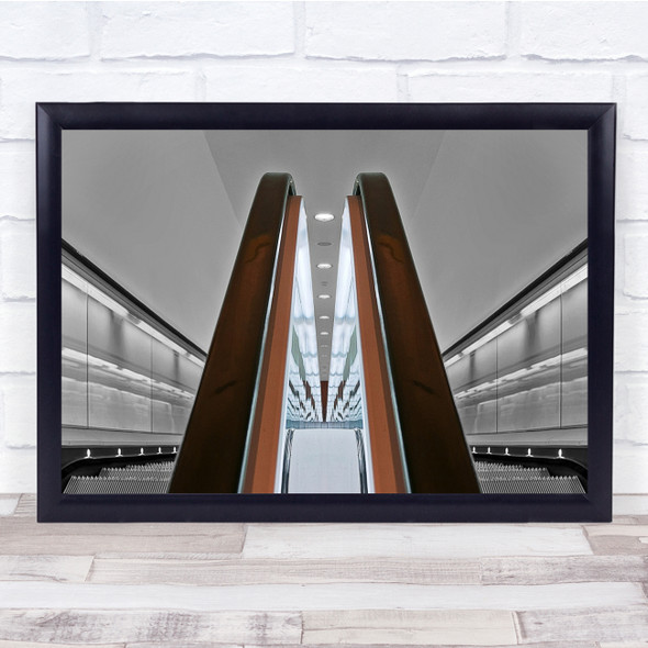 Museum Amsterdam Stair Lines Light Escalator Architecture Wall Art Print