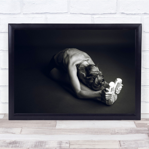 Performance Dance Dancer Ballet Woman Black White Posture Wall Art Print