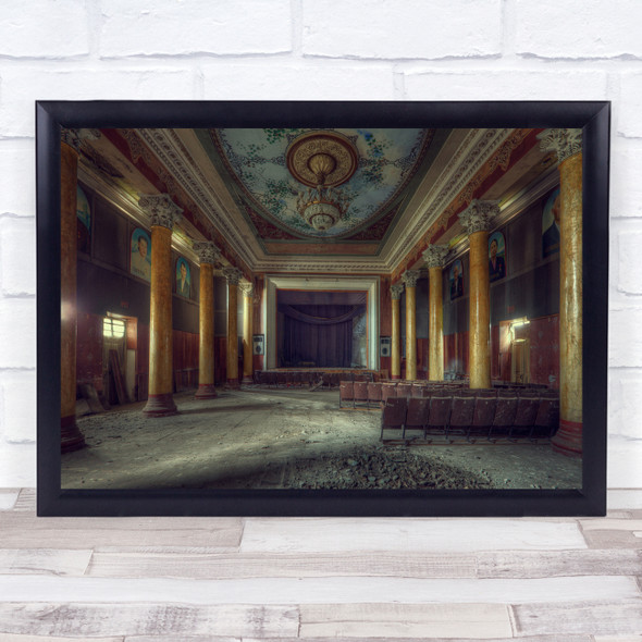 Abandoned Cinema Architecture Nostalgic Georgia Interior Wall Art Print