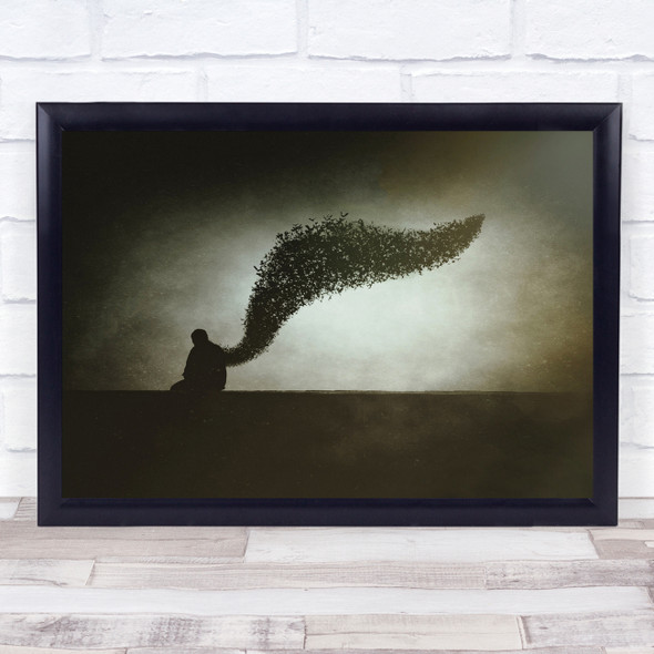 Conceptual Fine art Void Forlorn Darkness Creative Alone Wall Art Print