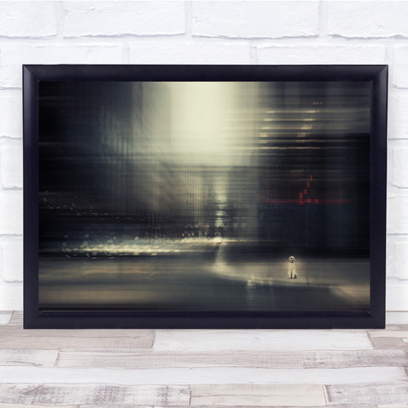 Dogs Moody Blurry Cityscape Fine art Motionblur Movement Wall Art Print