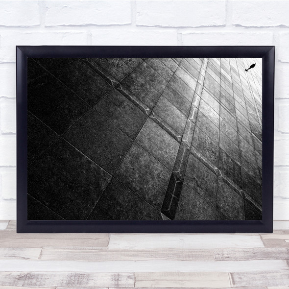 Figure Street Silhouette Ground Alone Lonely Perspective Wall Art Print