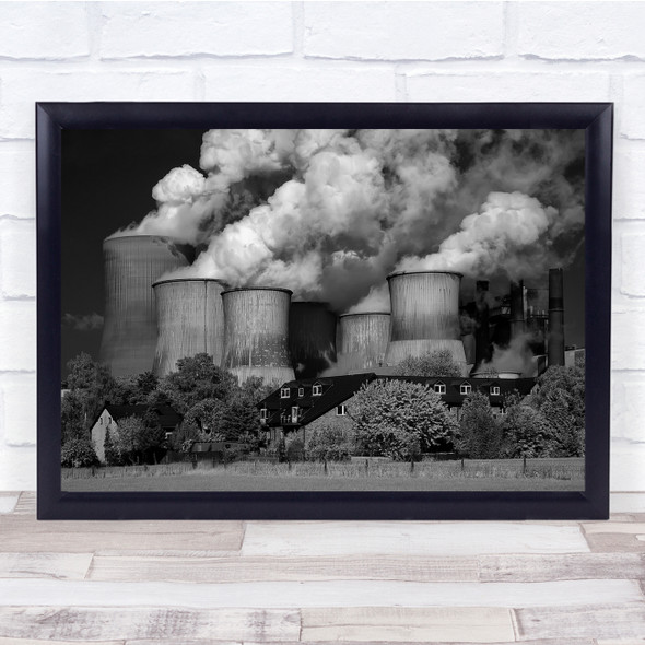 Industry Industrial Smoke Pollution Factory Power Energy Wall Art Print