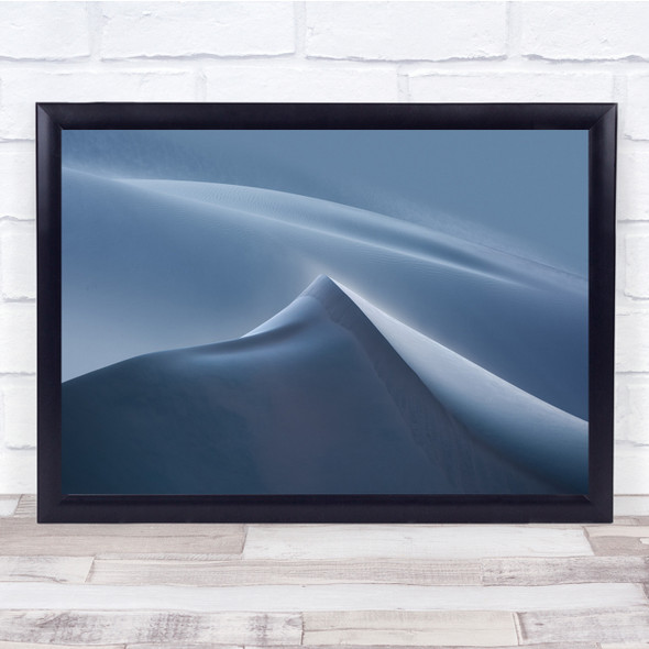 Landscape Desert Sand China Blue Panorama Abstract Dunes Wall Art Print