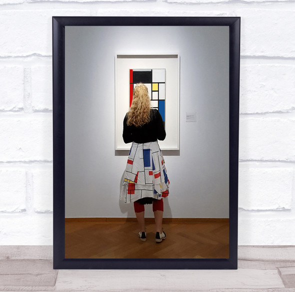 Pieter And Petra Mondriaan matching skirt and art museum Wall Art Print
