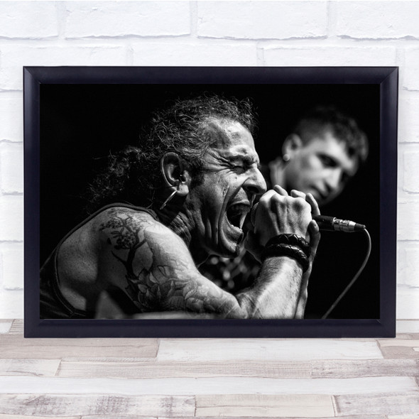 Rock Singer Frontman Song Sing Singing Energy Expression Wall Art Print