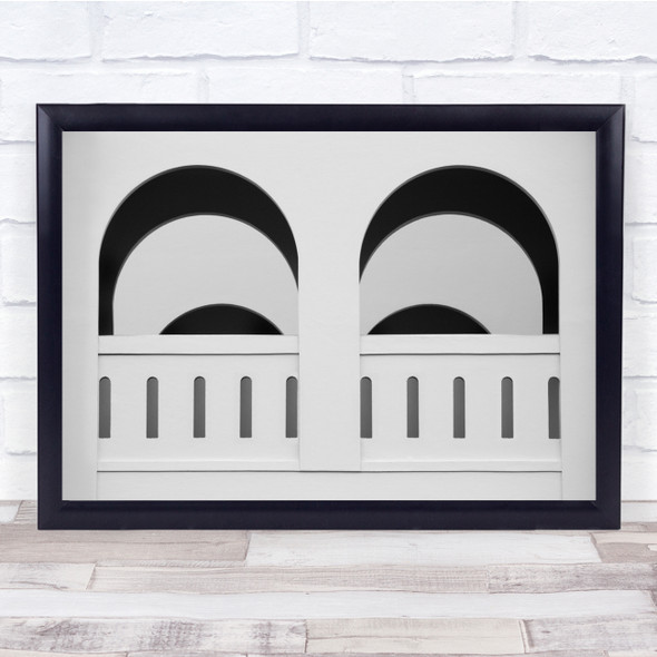 Arch Arches Symmetry Geometry Balcony Balconies Graphic Wall Art Print