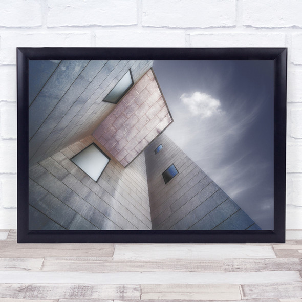 Architecture Facade Concrete Wall Perspective Tall High Wall Art Print