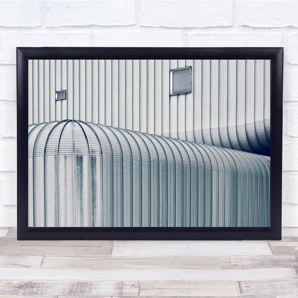 Architecture Steel La Spezia Italy Geometry Lines Metal Wall Art Print