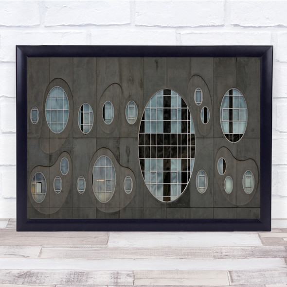 Panorama Architecture Windows Shapes Metal Industry Industrial Wall Art Print