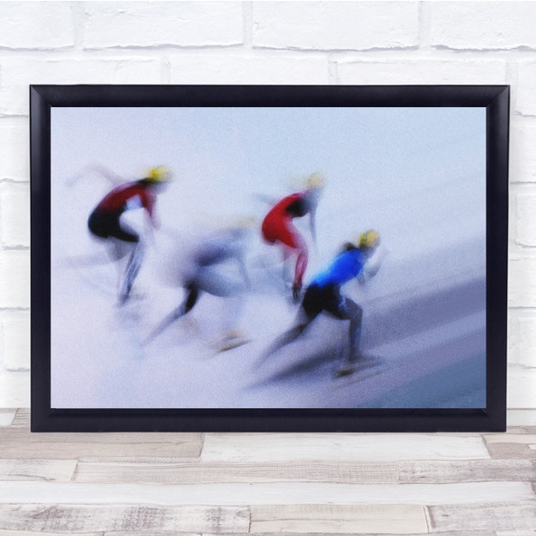 Skating Motion Sport Sports Race Challenge Contest Competition Wall Art Print