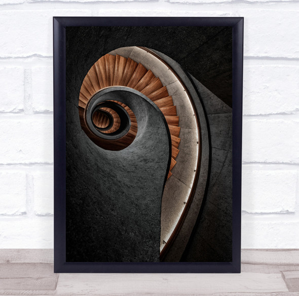 Stair Museum Concrete Spiral Eye Taikwun Hongkong Contemporary Wall Art Print