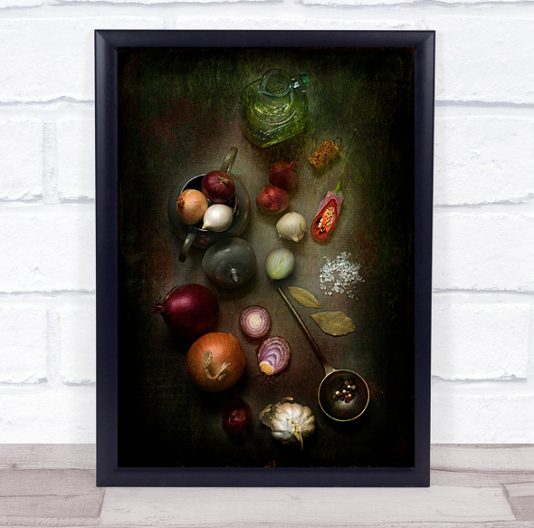 Still Life Kitchen Vegetable Vegetables Ingredient Ingredients Wall Art Print