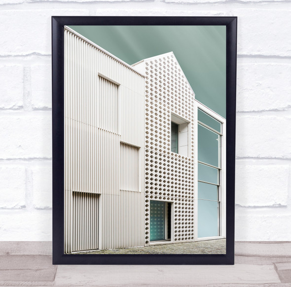 Urban City Cityscape Modern Shapes Geometry Perspective Facade Wall Art Print