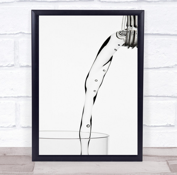 Water Still Life Graphic Pour Pouring Transparent Transparency Wall Art Print