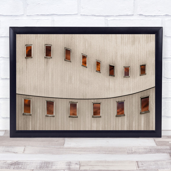 Windows Abstract Graphic Wall Facade Curve Curved Architecture Wall Art Print