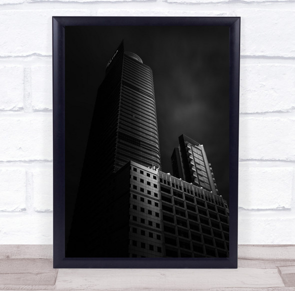 Jakarta Architecture skyscraper dark Wall Art Print