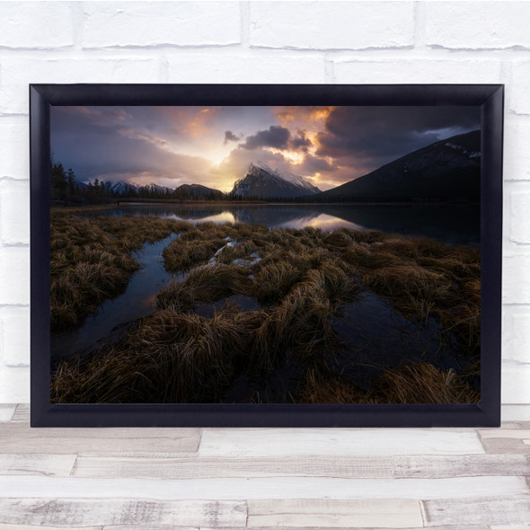 Landscapes Lakes Waterscape Mountain Wall Art Print
