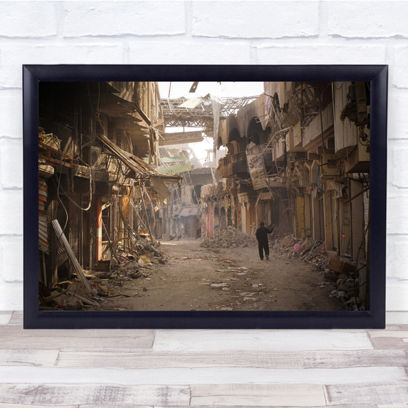 War Peace Rubble Zone Debris broken Wall Art Print