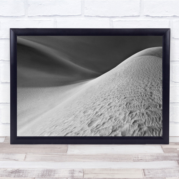 Black White Death Valley Desert USA Wall Art Print