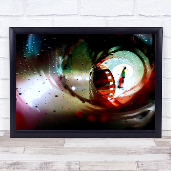 Frame In Person Glass Swirl Colours Wall Art Print