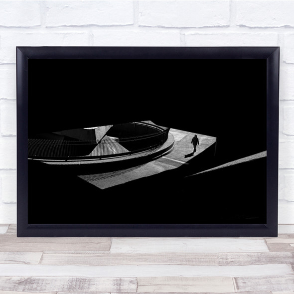 Framed With Darkness Person Walking Wall Art Print