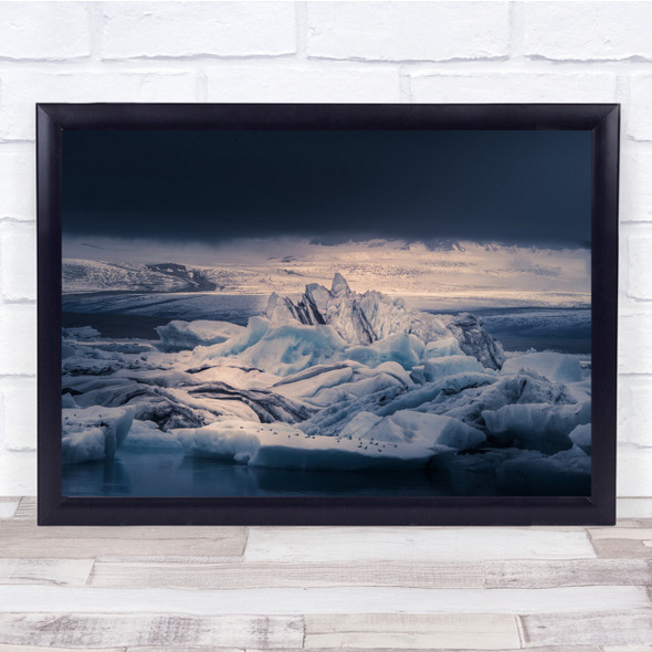 landscape nature ice berg antartica Wall Art Print