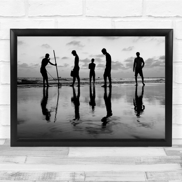 Mussel Seekers Reflection tribesman Wall Art Print