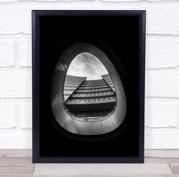 The Hole building up shot balconies Wall Art Print