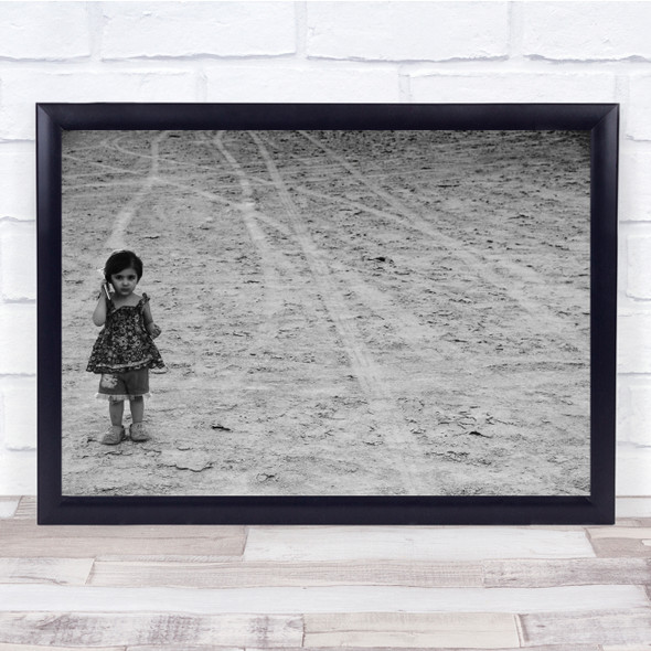 Child Poverty Lonely dirty outside Wall Art Print