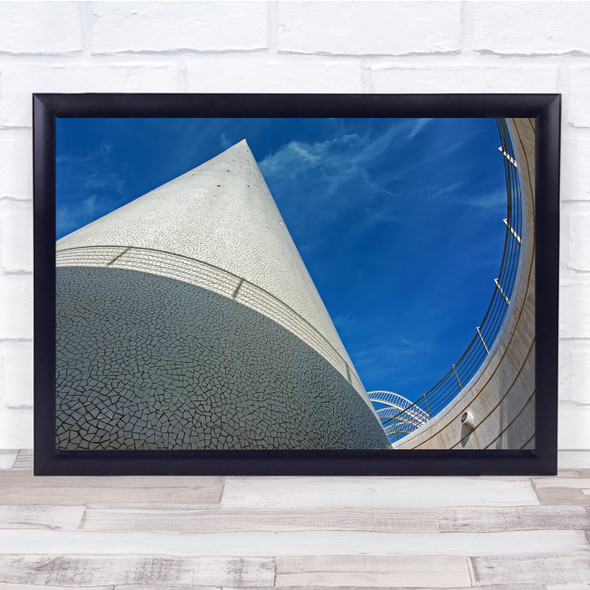 Cone Shadow Circular Blue Sky Tall Wall Art Print